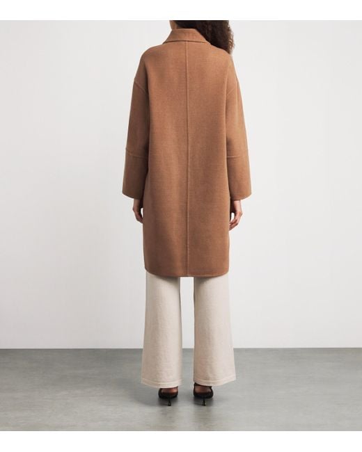 Eleventy Brown Wool Collared Coat