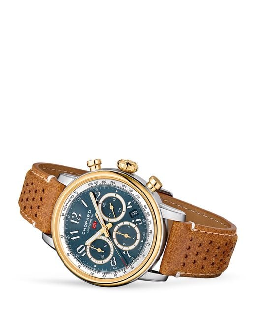 Chopard Metallic And Lucent Steel Mille Miglia Chronograph Watch for men