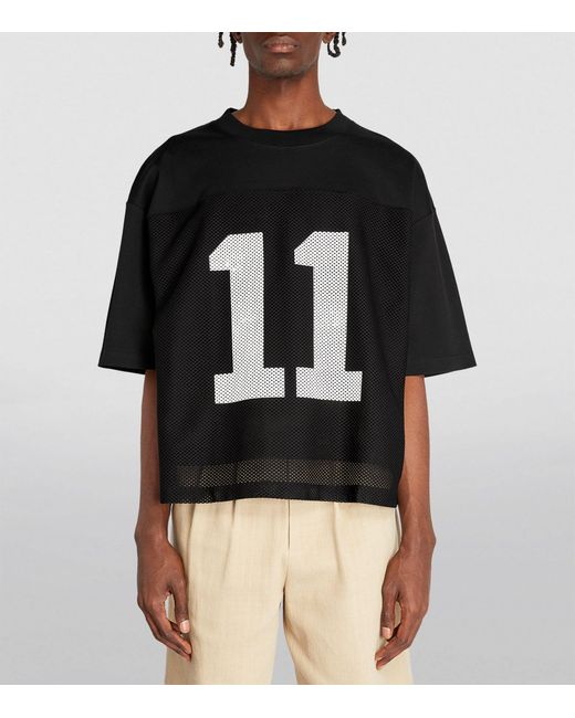Lanvin Black X Future Oversized Mesh T-shirt for men