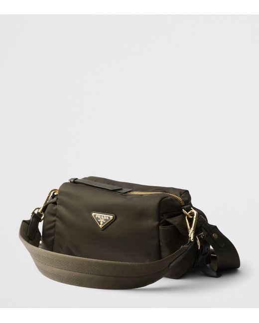 Prada Black Small Re-Nylon And Leather Explore Shoulder Bag