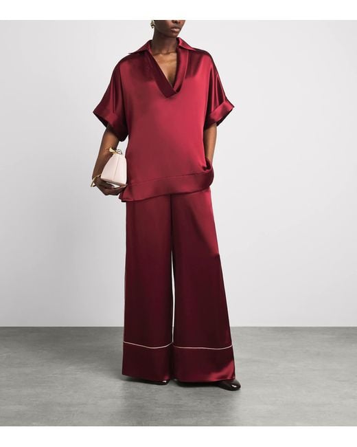 Roksanda Red Satin Enira Top
