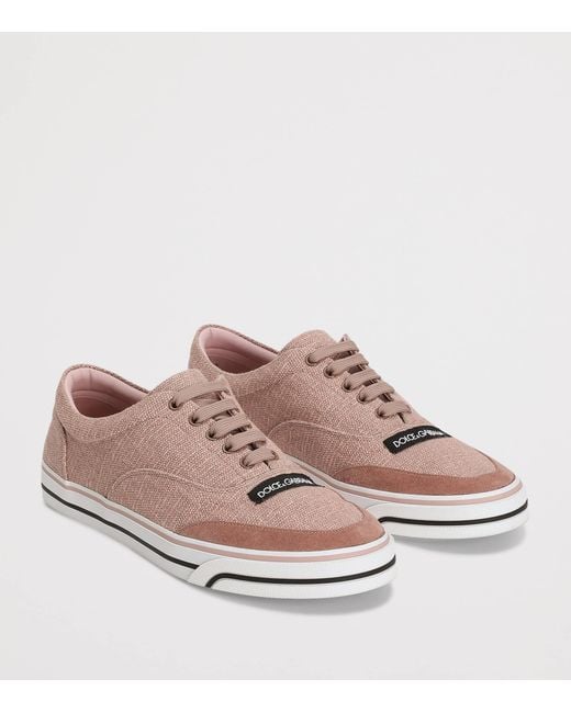 Dolce & Gabbana Pink Sailing Low-Top Sneakers for men
