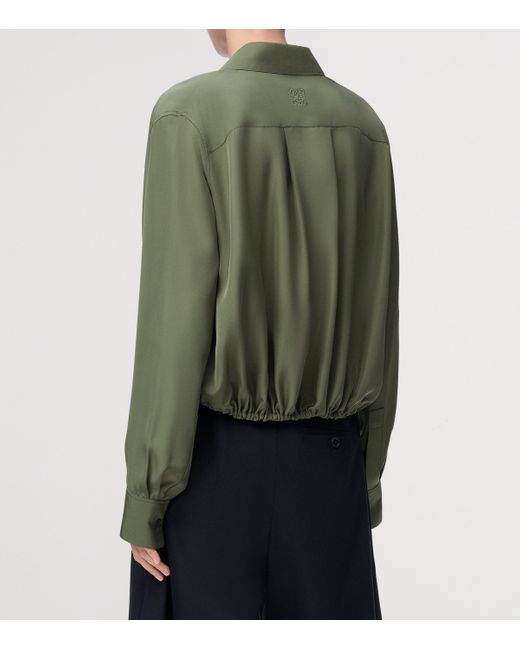 Loewe Green Silk Balloon Shirt
