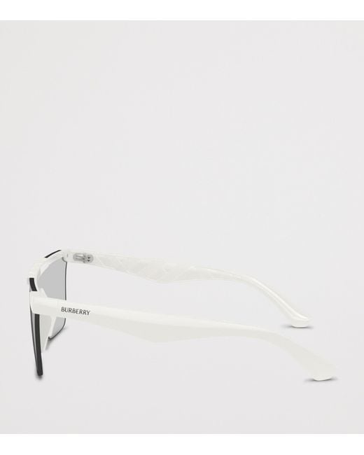 Burberry Gray Injected Be4480D Rectangle Sunglasses