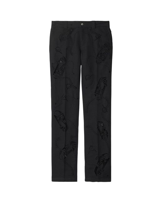 Burberry Black Broderie Anglaise Trousers
