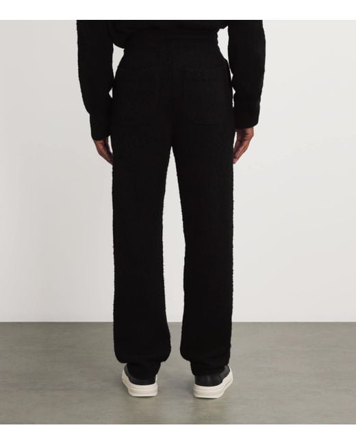 Cole Buxton Black Wool-Blend Logo Sweatpants for men