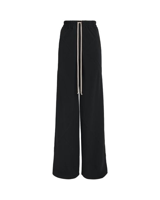 Rick Owens Black Wide-Leg Drawstring Trousers