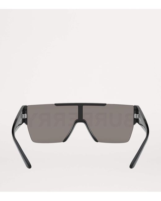 Burberry Gray Acetate Square Sunglasses for men