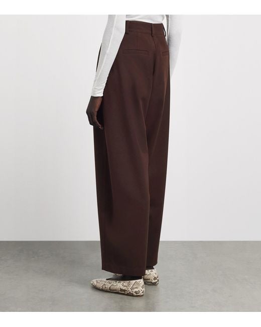 Source Unknown Brown Hopsack Klive Barrel Trousers
