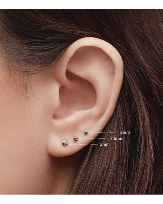 Maria Tash Black Ball Threaded Stud Earring for men