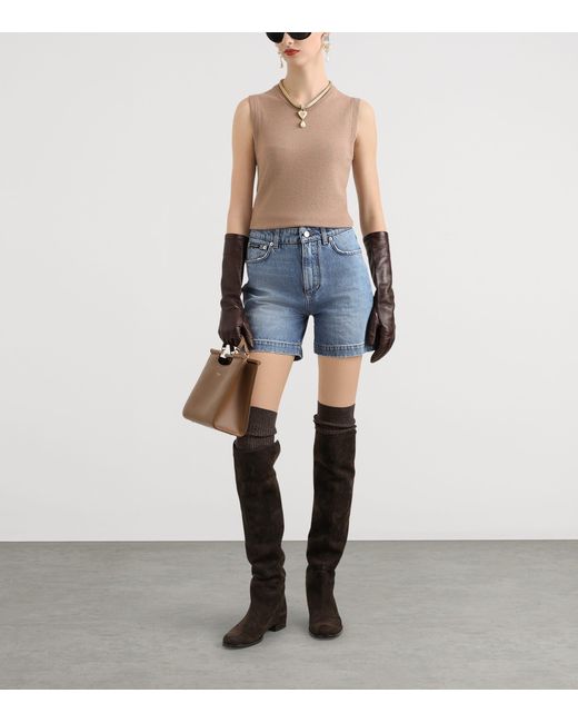 Dolce & Gabbana Natural Cashmere Sweater Vest