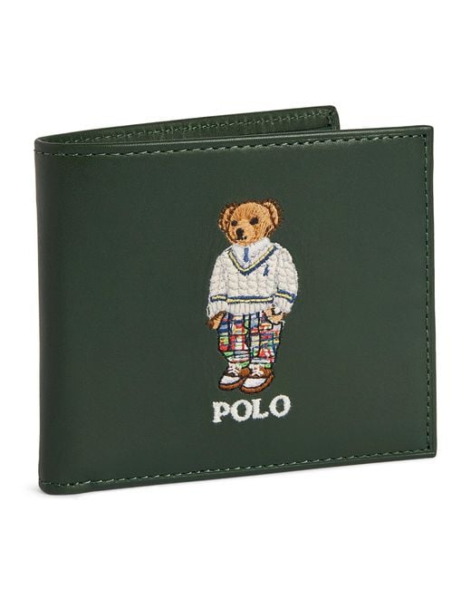 Polo Ralph Lauren Polo Bear Bifold Wallet in Green for Men | Lyst