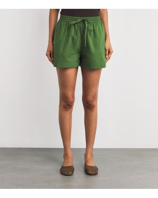 Matteau Green Organic Cotton Drawstring Shorts