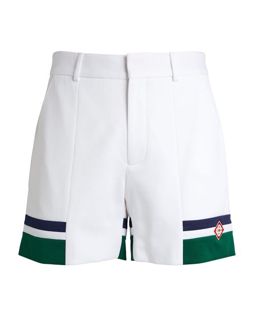 Casablancabrand White Tailored Shorts for men