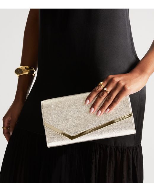 Jimmy Choo Gray Emmie Clutch Bag
