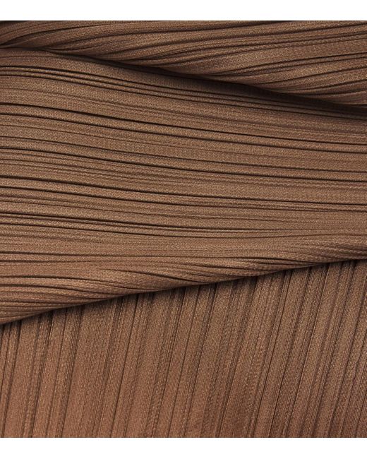 Pleats Please Issey Miyake Brown New Colourful Basics Maxi Skirt