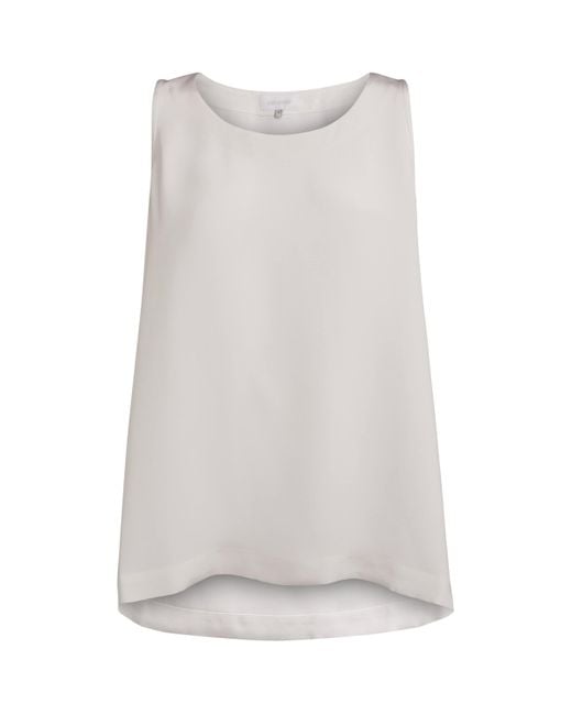 Eskandar White Silk Shell Top