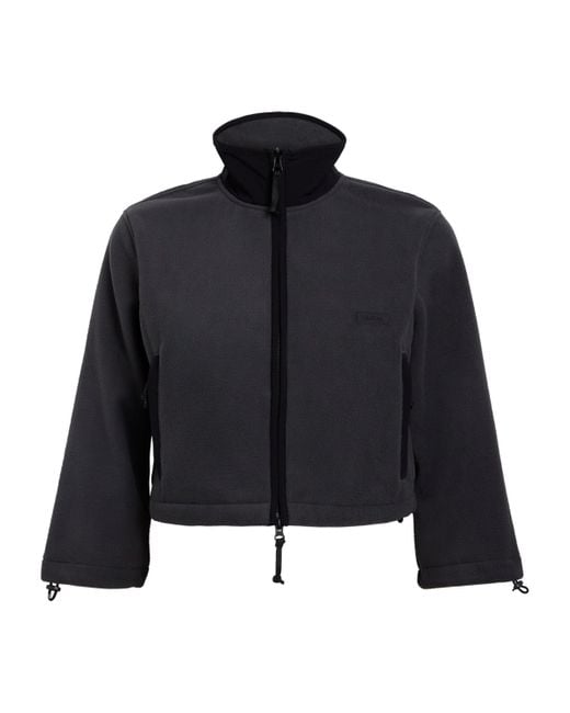 Skims Blue Cropped Fleece Jacket