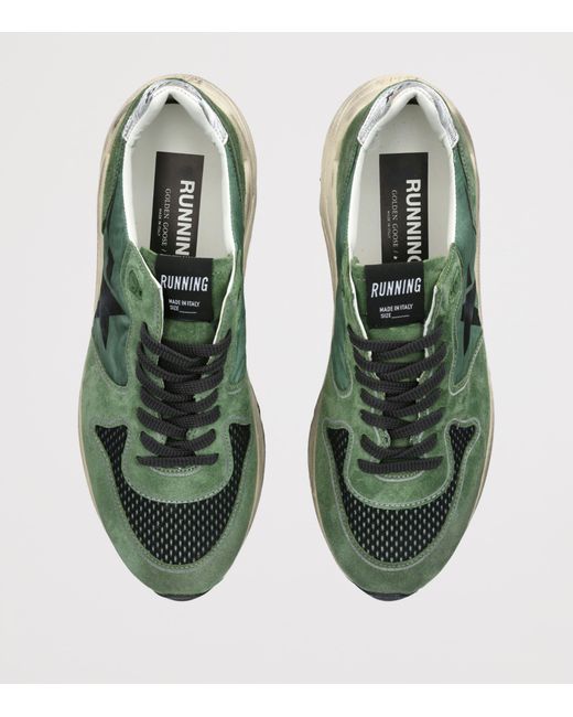 Golden Goose Deluxe Brand Green Running Sole Sneakers for men
