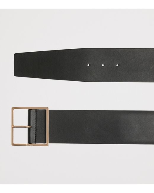 Max Mara Black Leather Wide Belt
