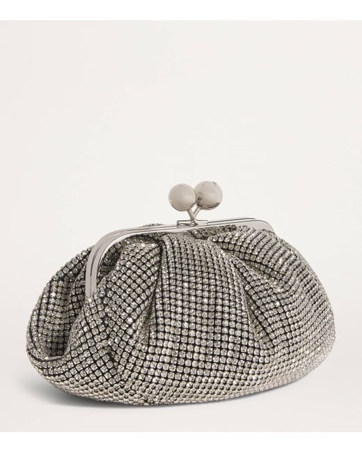 Weekend by Maxmara Gray Small Embellished Pasticcino Clutch Bag