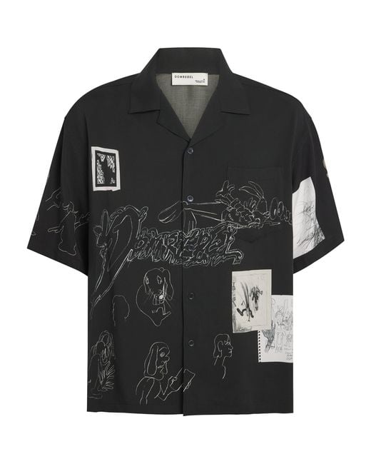 DOMREBEL Black Cotton Assemblage Shirt for men