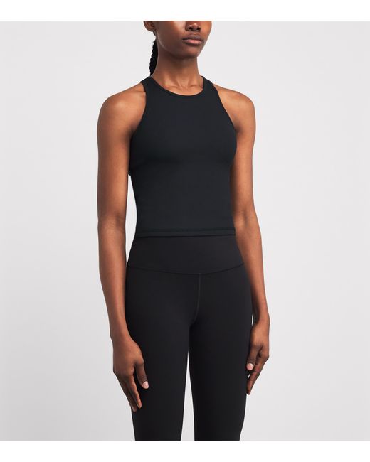 vuori Black Stretch-Knit Pose Plyo Tank Top