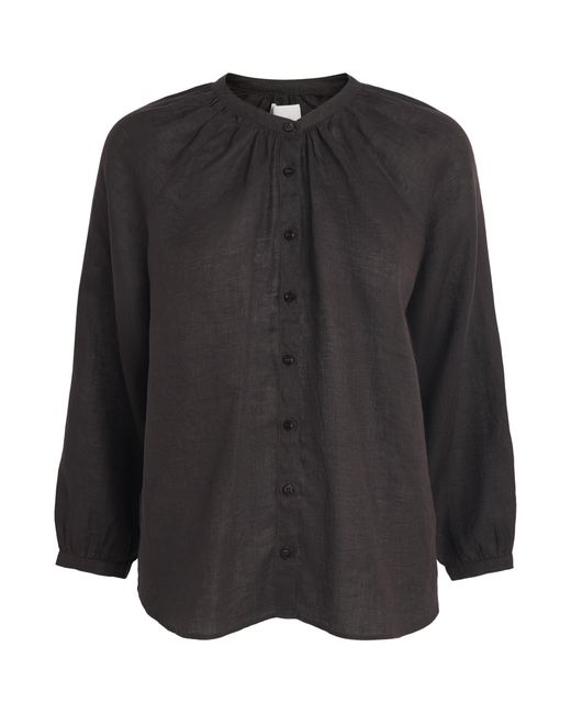 Citizens of Humanity Black Linen Paro Blouse