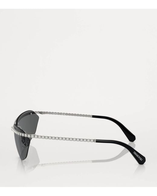 Swarovski Gray Embellished Sk7001 Sunglasses