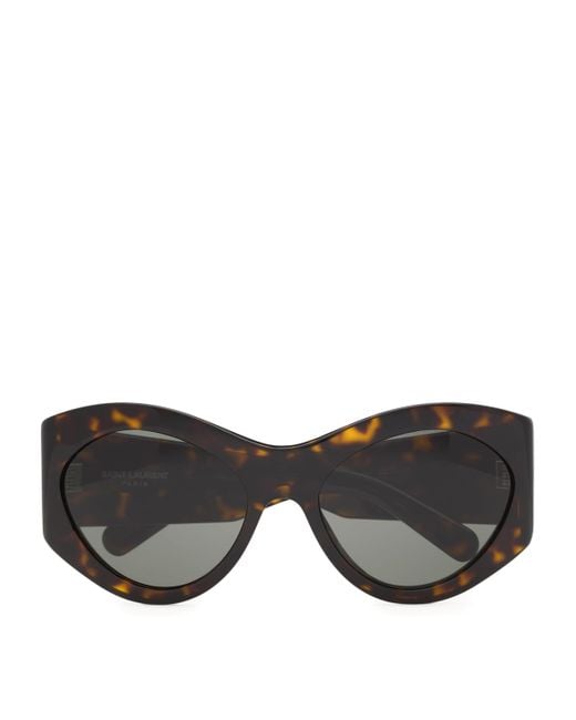 Saint Laurent Black Acetate Tortoiseshell Sl 854 Butterfly Sunglasses