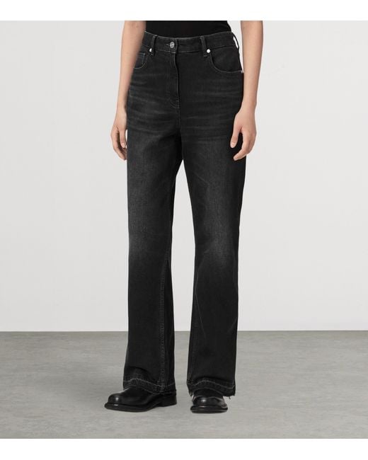 AllSaints Blue Bootcut Fable Mid-Rise Jeans