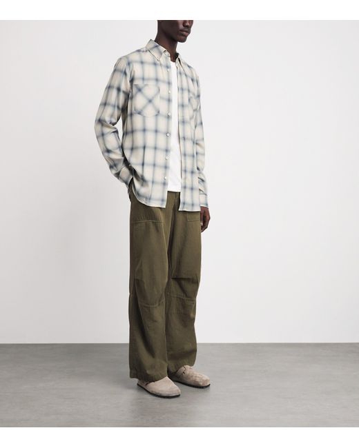 Jonathan Simkhai White Plaid Rennick Shirt for men