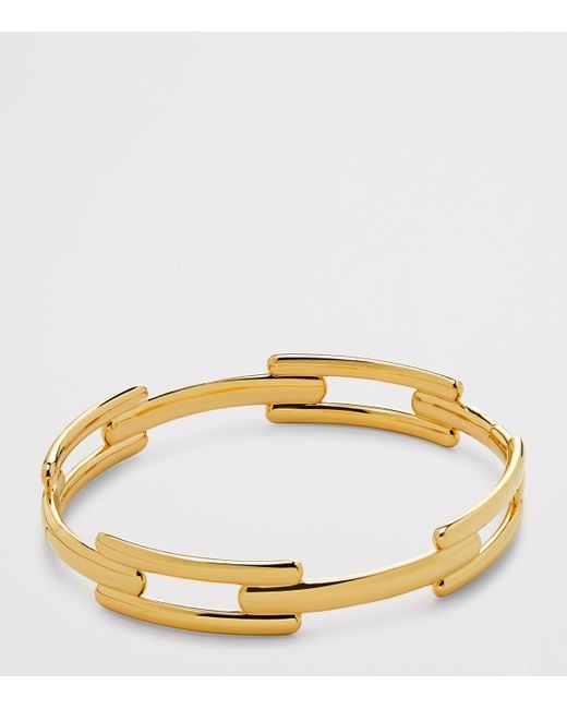 Monica Vinader Natural Vermeil Signature Link Bangle