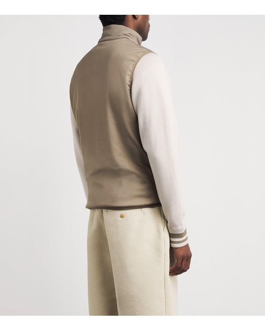 J.Lindeberg Brown Timor Hybrid Gilet for men