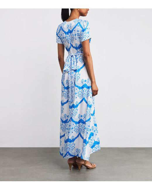 Melissa Odabash Blue Printed Lou Maxi Dress
