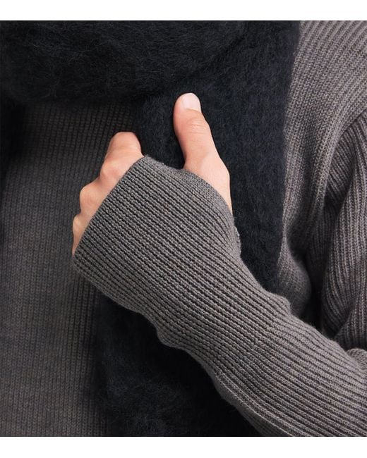 Barena Gray Virgin Wool Crew-Neck Sweater for men