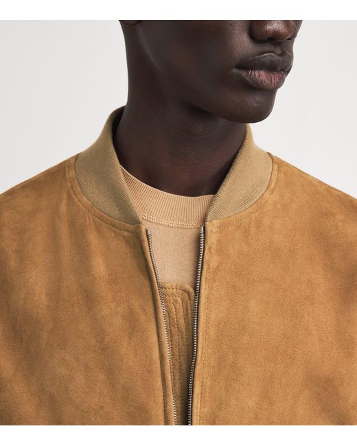 Valstar Brown Suede Evans Bomber Jacket for men