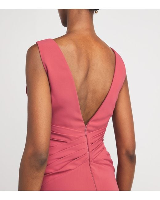 Zuhair Murad Pink V-Neck Criss-Cross Gown