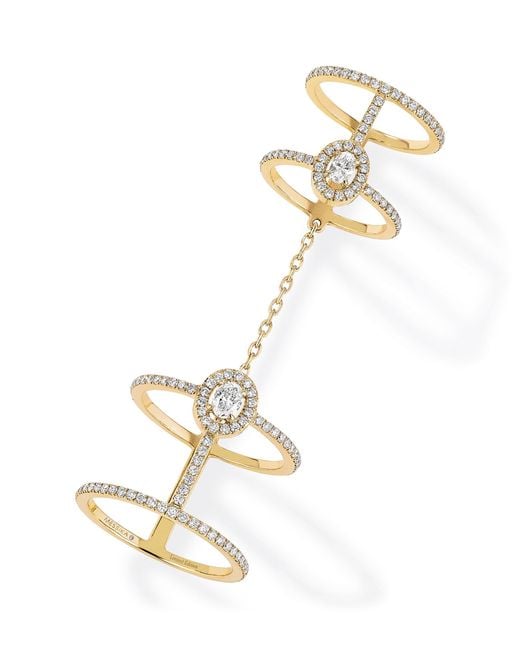Messika Metallic Glam'Azone And Diamond Double Pavé Ring