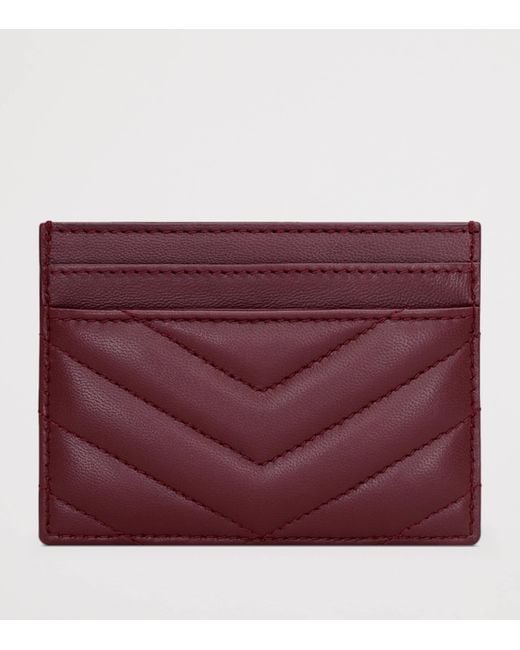 Saint Laurent Purple Lambskin Cassandre Card Holder