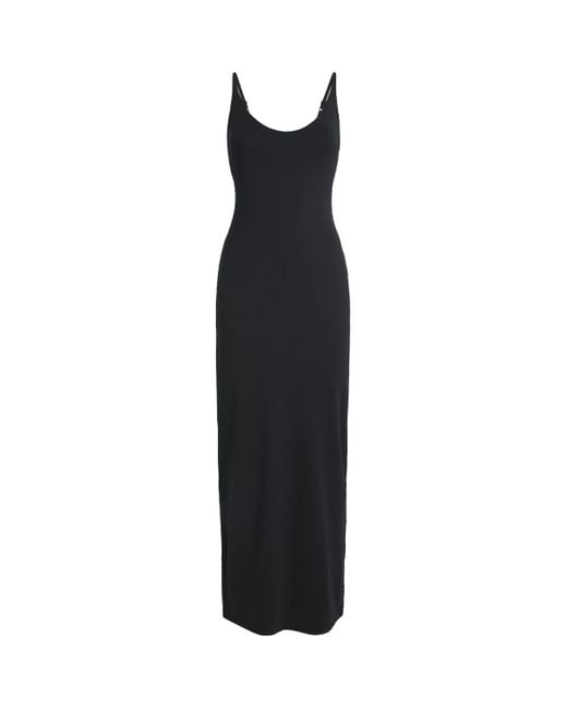 Skims Black Smooth Lounge Scoop-Neck Maxi Dress