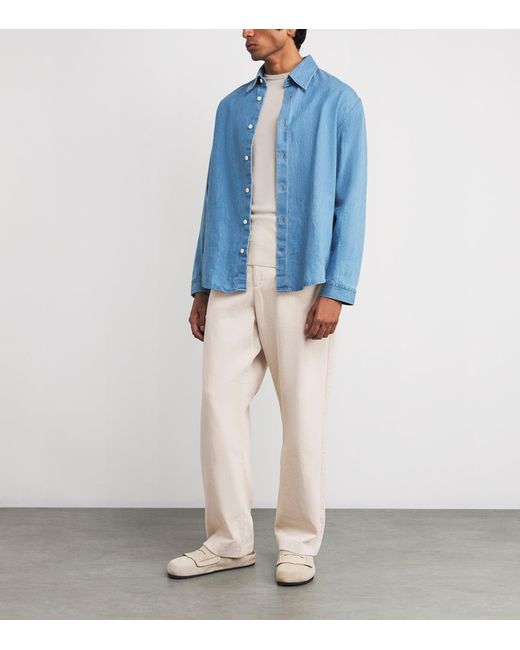 NN07 White Organic Cotton Corduroy Paw Trousers for men