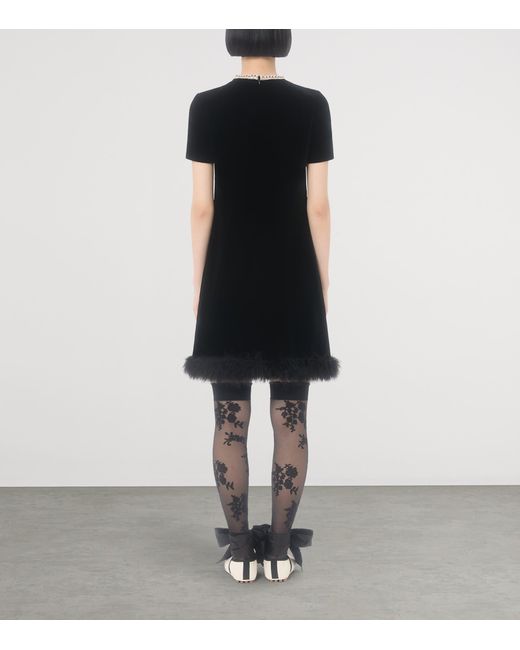 Valentino Black Embellished Mini Dress