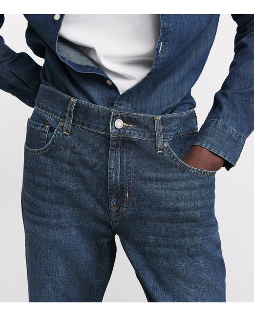 7 For All Mankind Blue The Straight Jeans for men