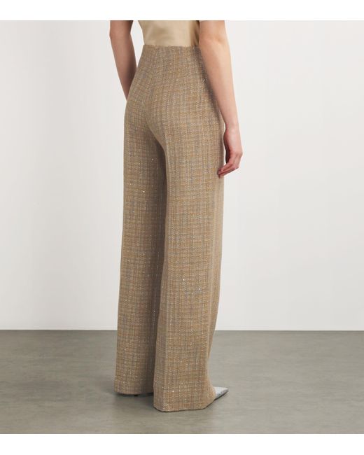 Sandro Natural Tweed Straight Trousers