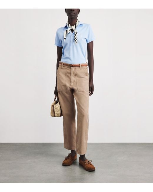 Polo Ralph Lauren Natural Cotton Cropped Trousers