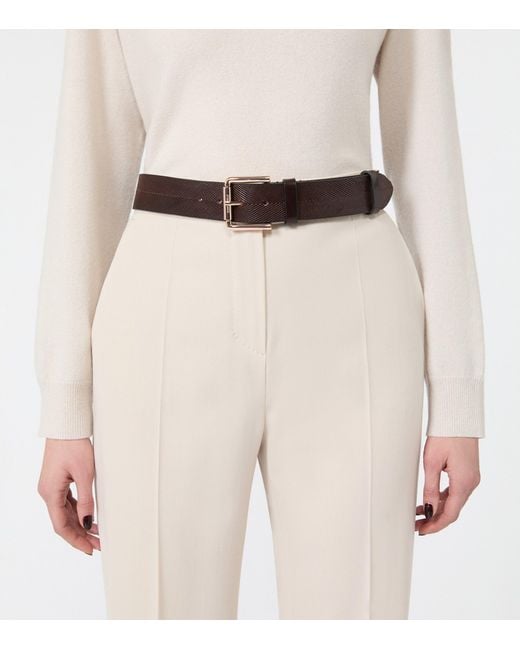 Max Mara Brown Leather Belt