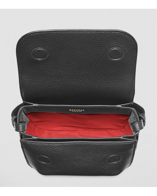 Aspinal Black Leather Ella Cross-Body Bag