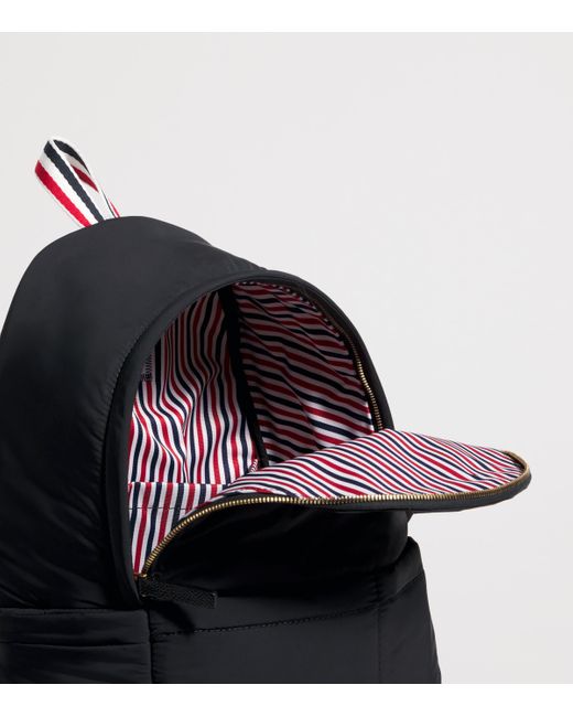 Thom Browne Black Twill Multi-Pocket Backpack