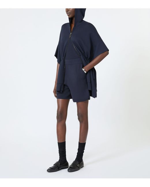 Max Mara Blue Zip-Up Hoodie